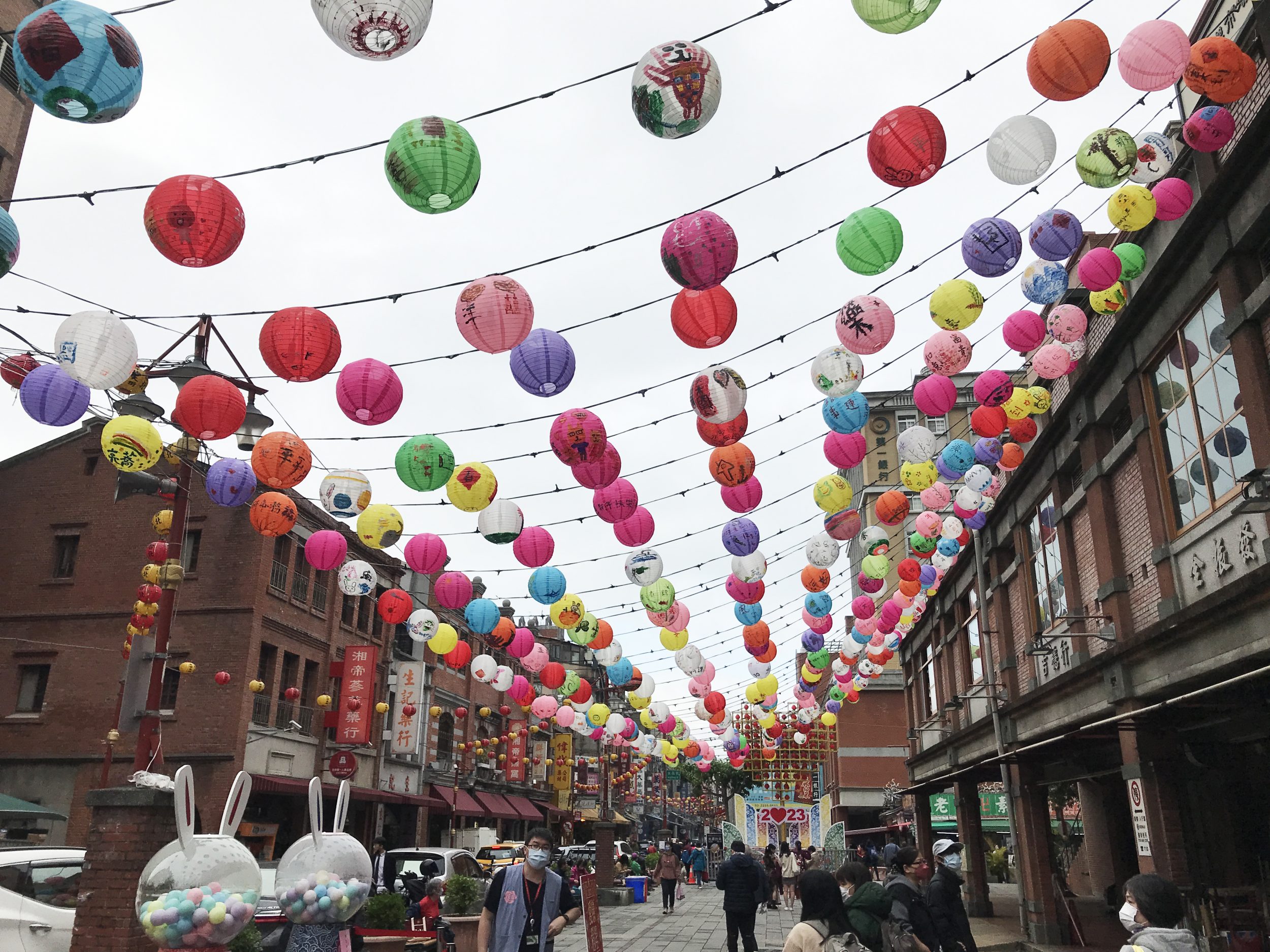 旧正月の飾り付け台北の風景