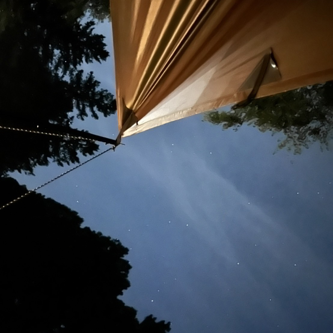 飯能白岩渓流園キャンプ場の夜空