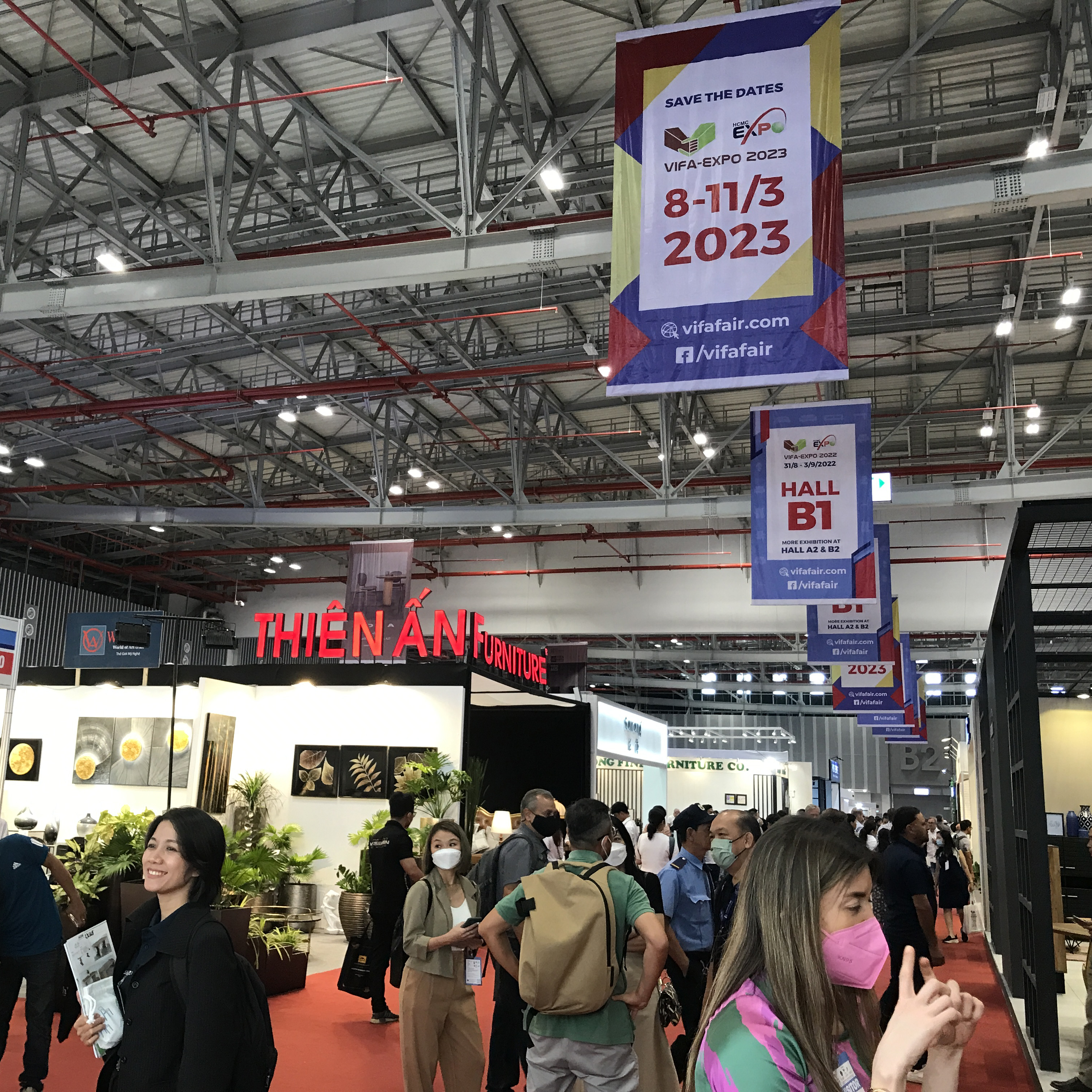 VIFAベトナム国際家具展示会の展示風景