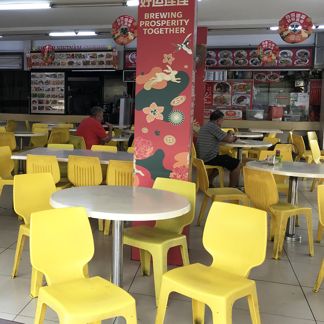 シンガポールコピティアムの朝風景